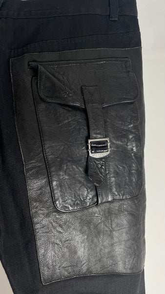 Leather Pocket Jeans IT48