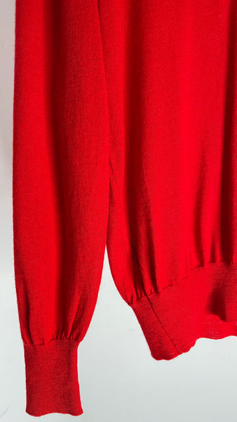 Intense Red Wool Sweater S