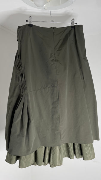 Olive Ruche Skirt L