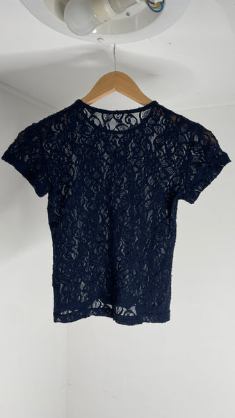 Blue Lace Top S