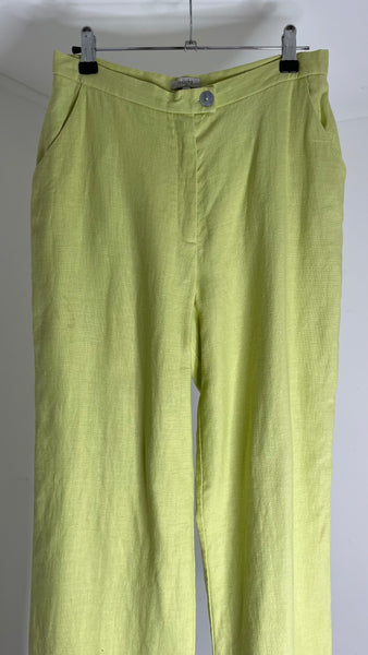 Lime Linen Pants EU38