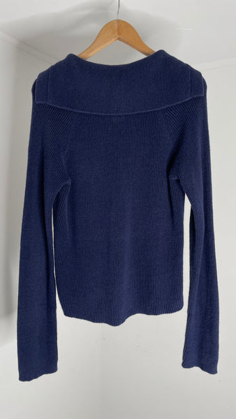 Tie Collar Sweater M