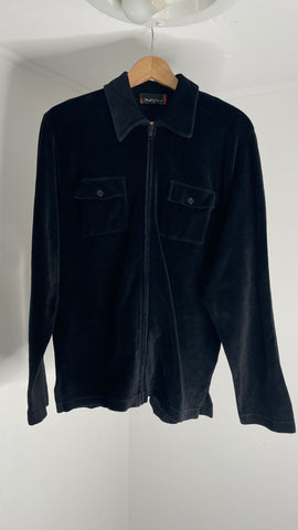 Planet Grid Velvet Jacket L