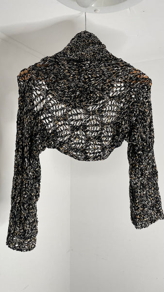 Metallic Knit Bolero O/S