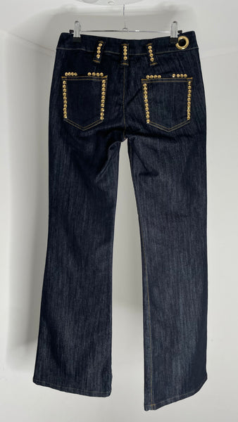 Gold Raw Jeans 26