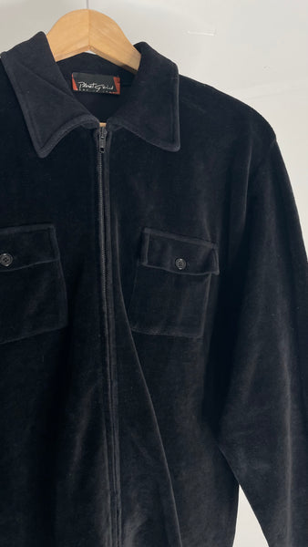 Planet Grid Velvet Jacket L