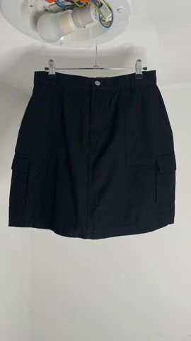 Black Cargo Skirt L