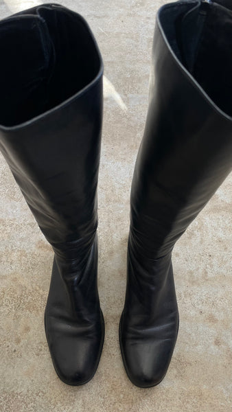 Prada Tall Zip Boots 37.5