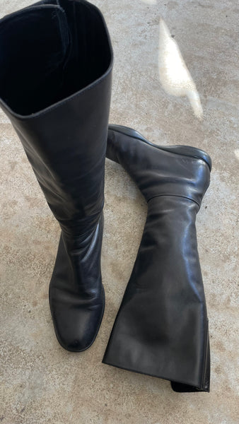 Prada Tall Zip Boots 37.5