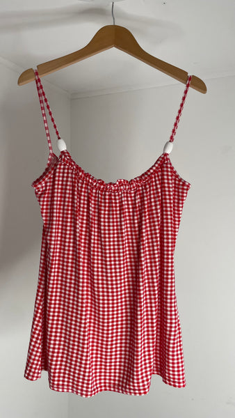 Gingham Bead Tank L