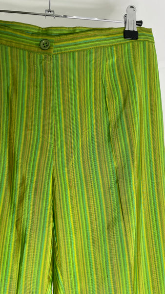 Lime Stripes Pants M