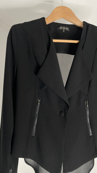 Black Sheer Blazer M