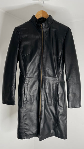 Leather Slim Jacket S