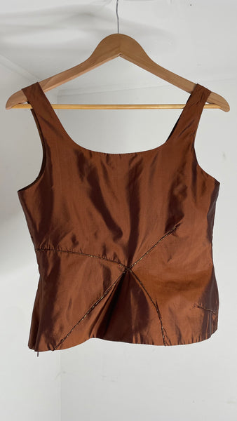 Bronze Silk Top IT42