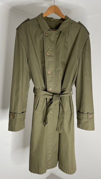 Olive Shearling Trench L