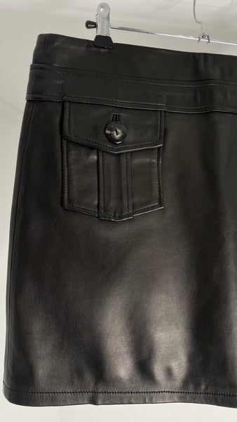 Leather Mini Skirt L
