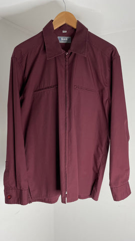 Burgundy Zip Top L