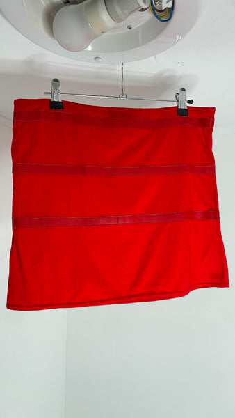 Red Leather Tube Top S/M