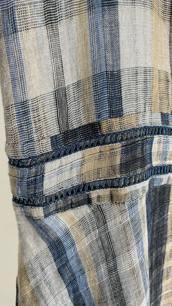 Plaid Linen Dress S/M