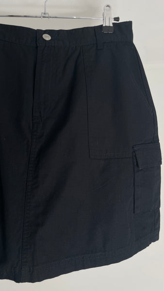 Black Cargo Skirt L