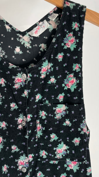 Floral Cord Dress L