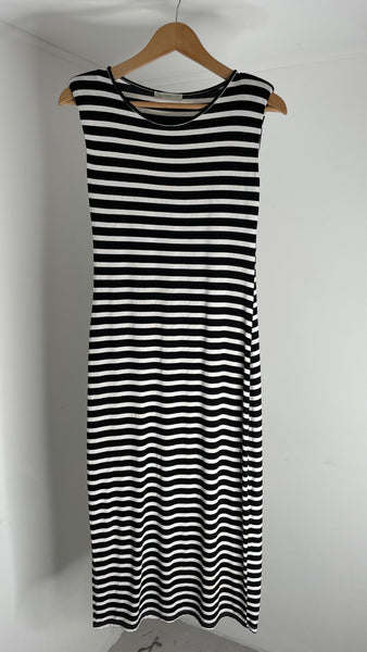 Viscose Stripes Maxi Dress S