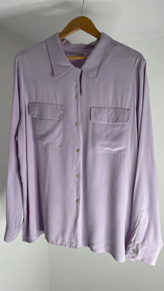 Lavender Silk Top L