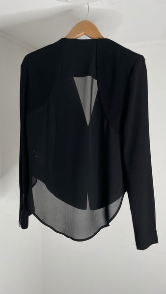 Black Sheer Blazer M