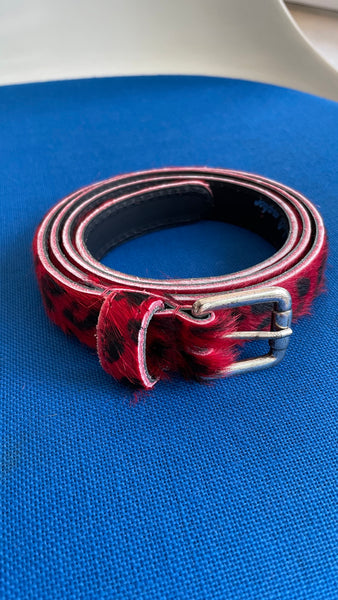 Red Furry Belt M