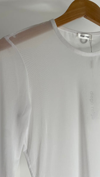 Diego Reiga White Mesh Top L