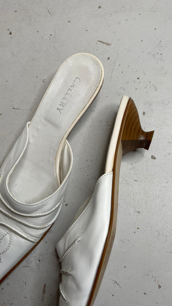 White Cowgirl Mules 38