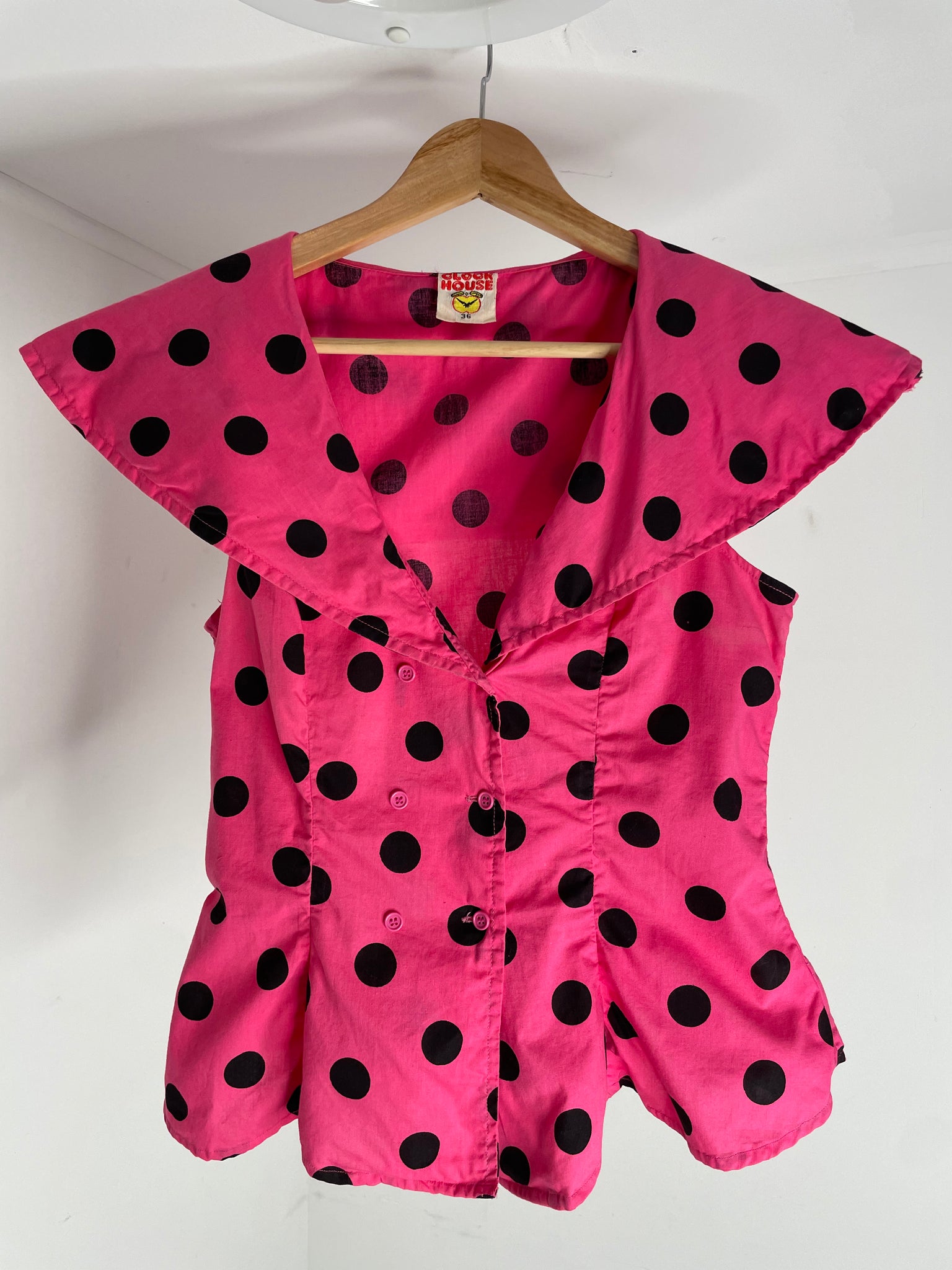 Dot Collar Top M