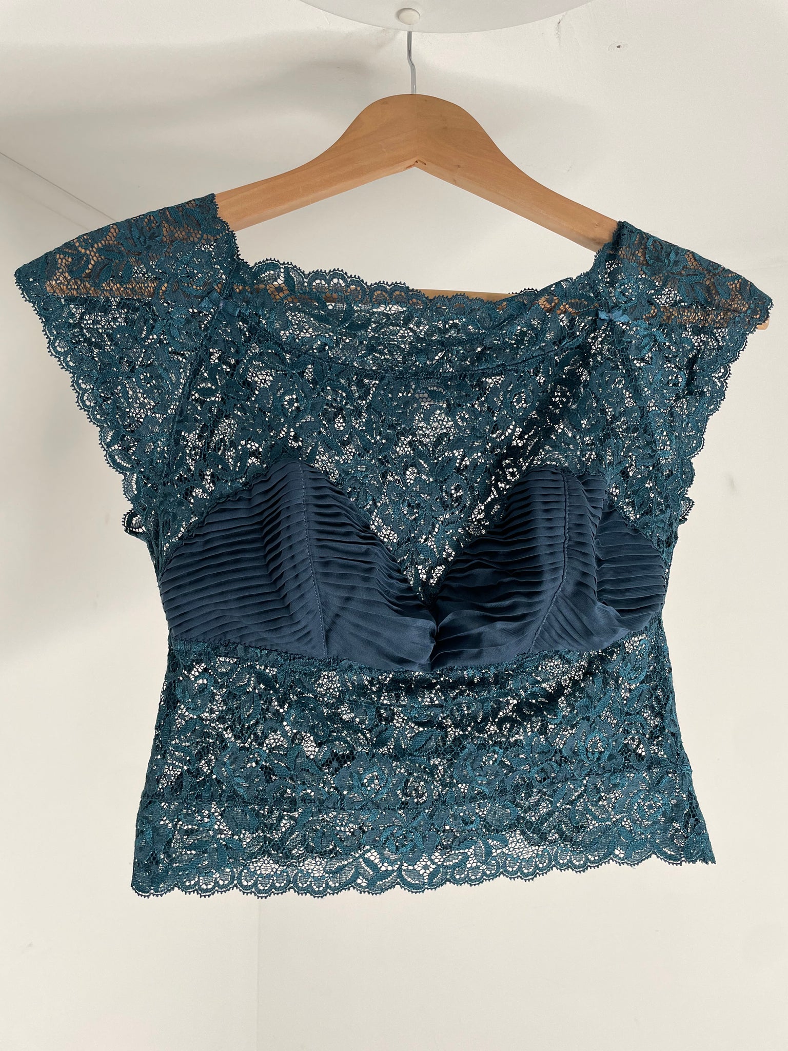 Teal Lace Top IT46