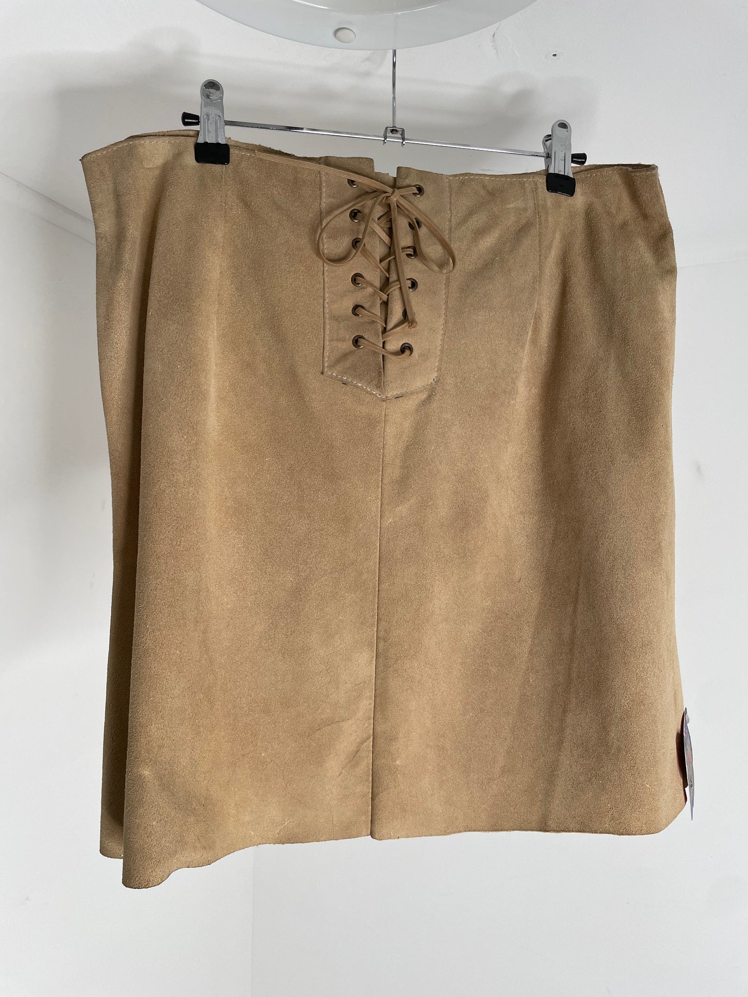 Suede Tie Skirt L