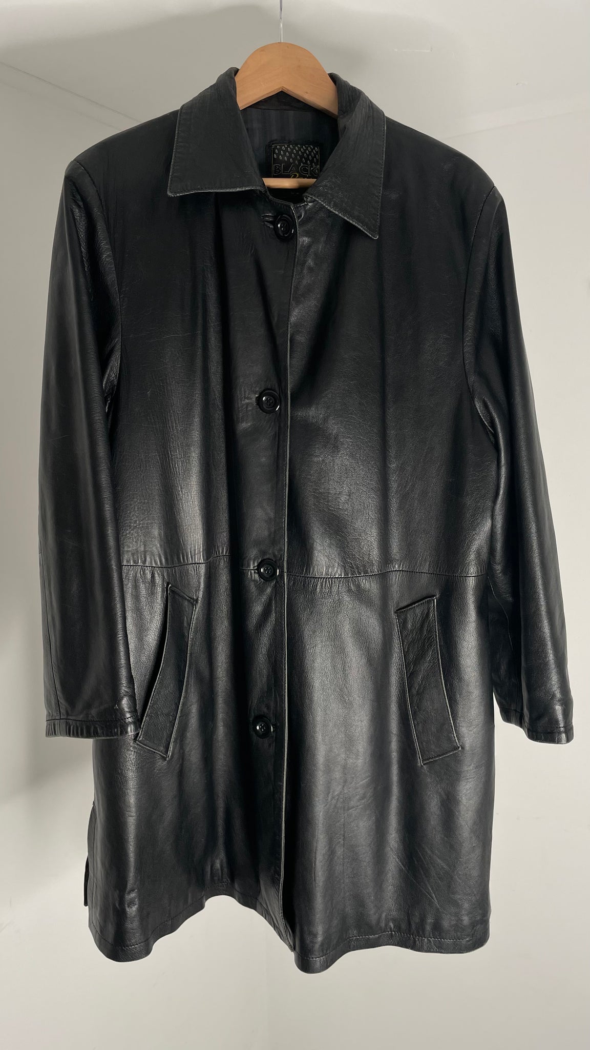 Box Leather Jacket L