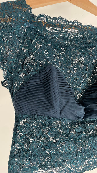 Teal Lace Top IT46