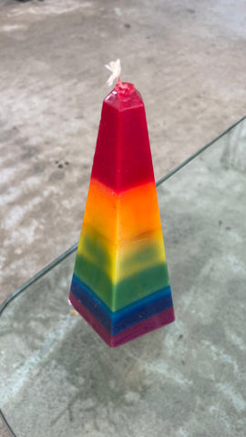 Pyramid Rainbow Candle