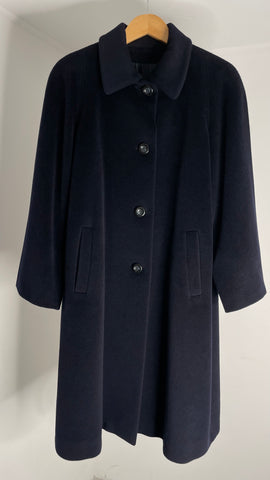 Navy Mid Wool Coat M