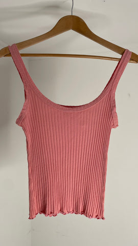 Rose Ribbed Tank M