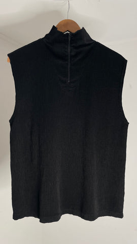 Zip Neck Top L