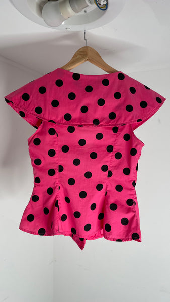 Dot Collar Top M