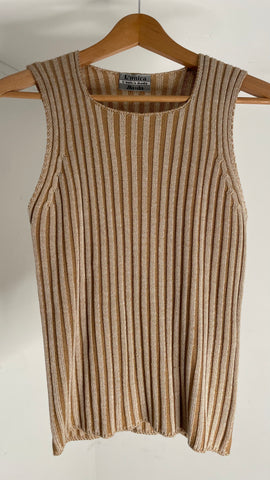 Caramel Ribbed Top M