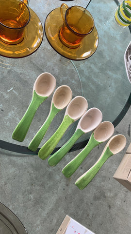 Green Spooning Set