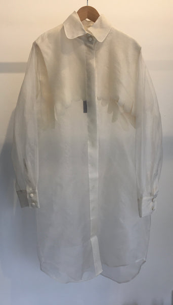 Conny Groenewegen Cream Silk Blouse Dress 38