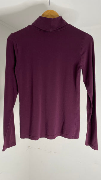 Berry Cotton Turtle Neck M