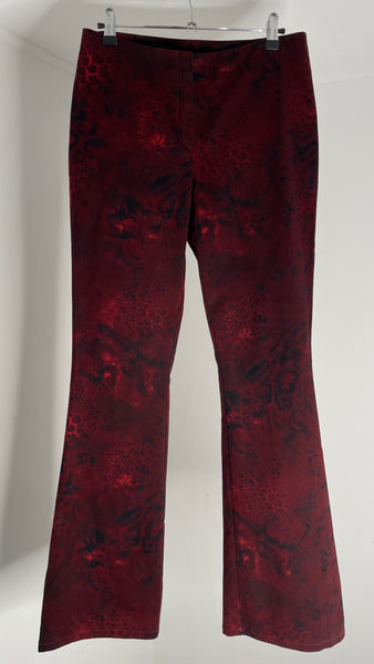 Red Leo Flare Pants IT42