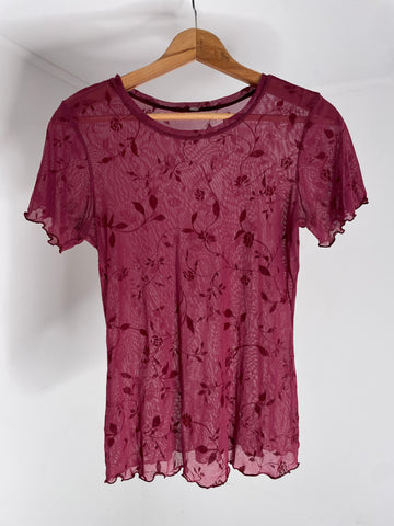 Raspberry Mesh Top M