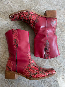 Washed Red Rep Boots 39