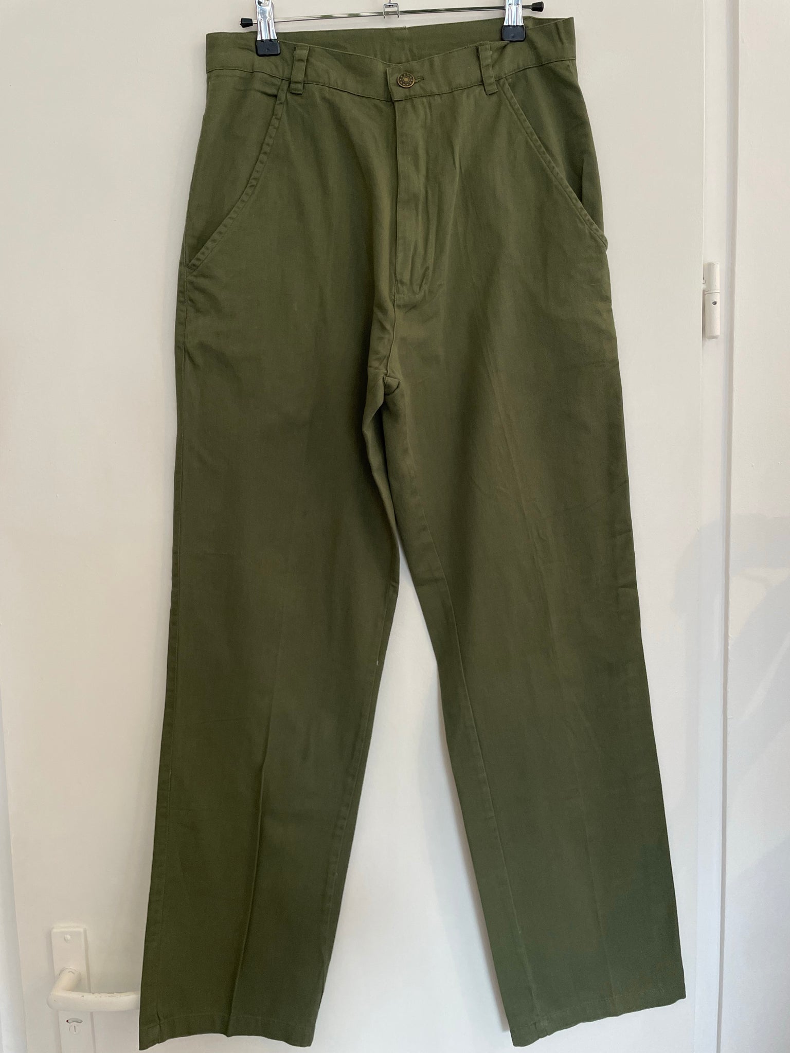 Green Cotton Pant 38