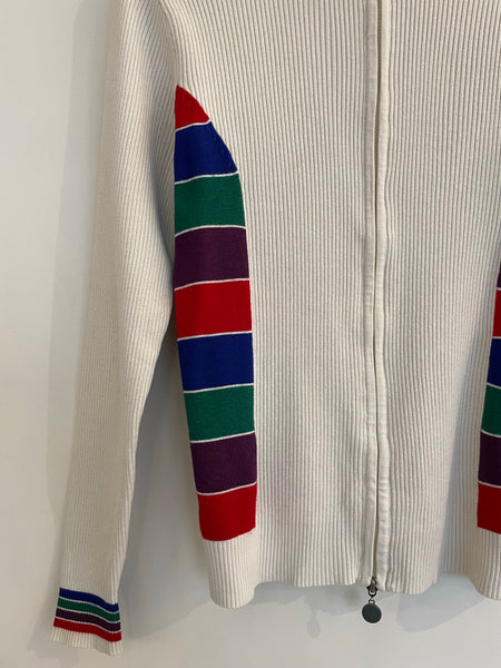 White Color Moncler Zip Sweater M